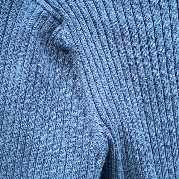 โ๏ธ CHADWICKS PLUNGING V-NECK SWEATER vintage BLACKISHGray. Sz M/Lg - Picture 4 of 16